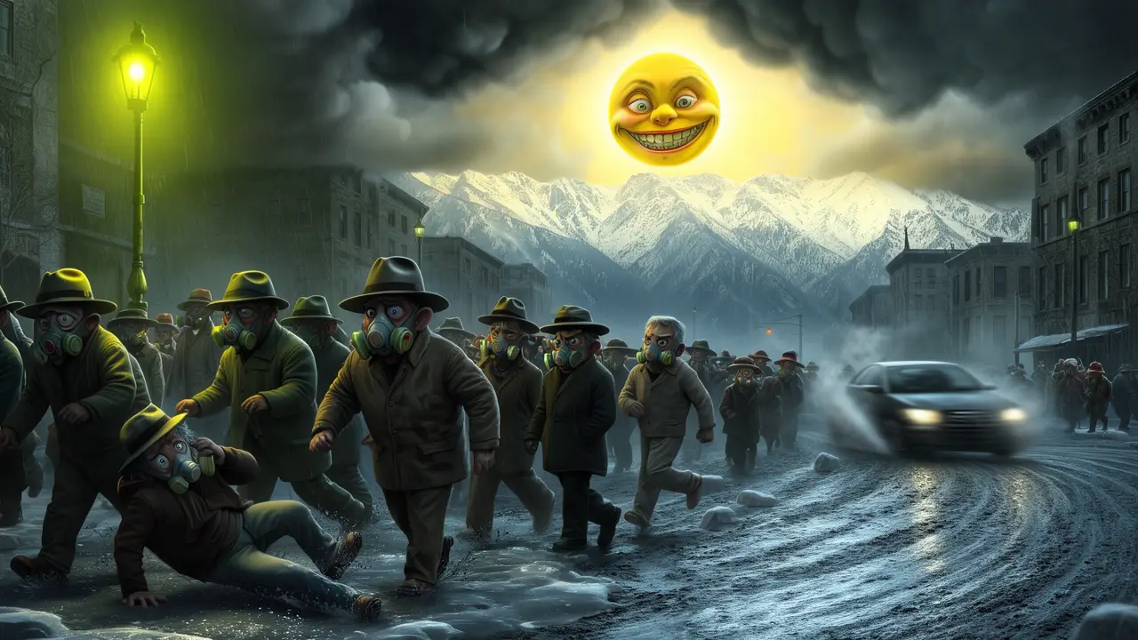 Cover art: ŠEDIVÁ DEKA DUSÍ ČESKO A SLUNCE ZDRHLO NA HORY
