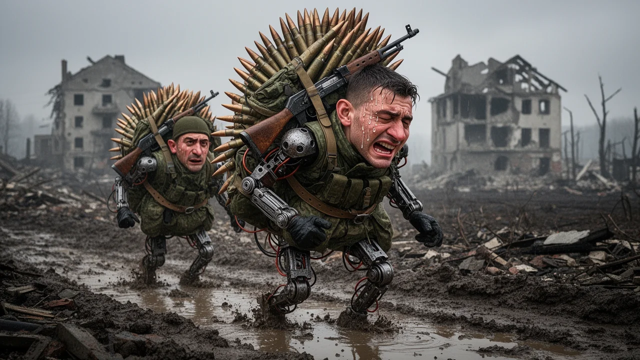 Cover art: Terminátor nosí bedny v zákopech u Pokrovsku