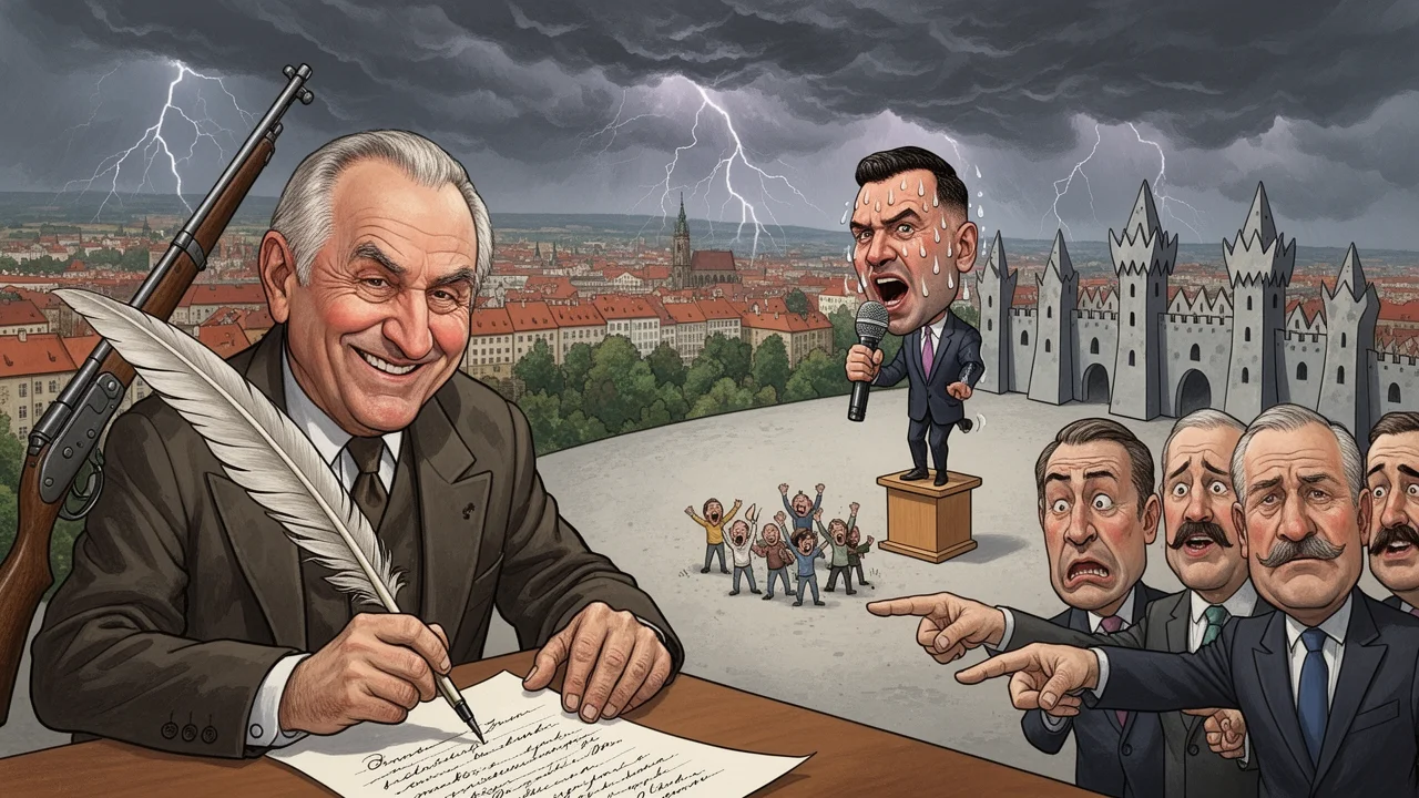 Cover art: Prezidentský podpis a malost jedné tribuny