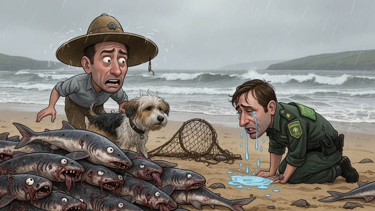 Cover art: Stovky vzácných žraloků v síti a pachatel nikde
