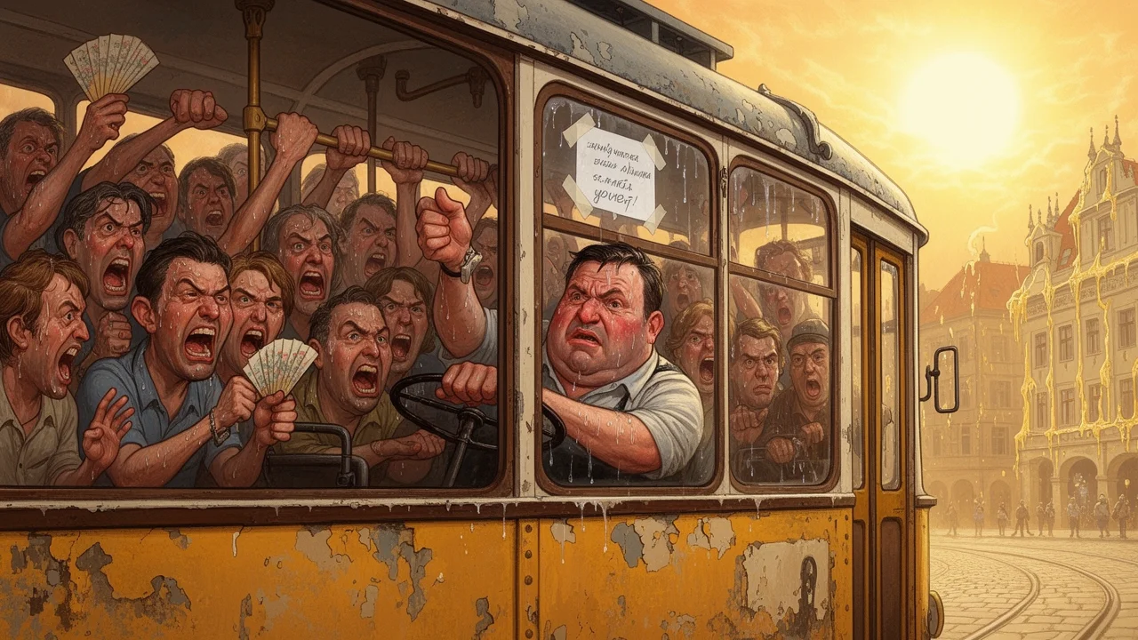 Cover art: Peklo v tramvaji číslo devět a tajný boj řidičů