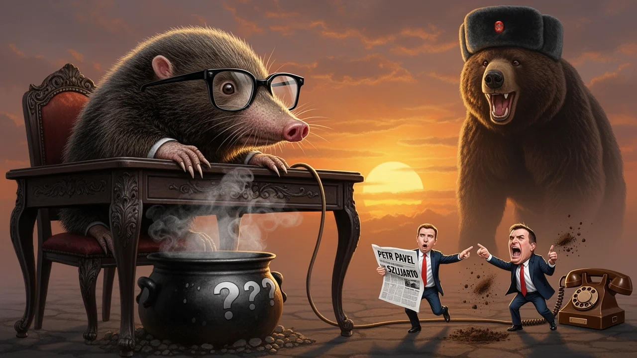 Cover art: Ruský krtek v Budapešti a prasklá bublina