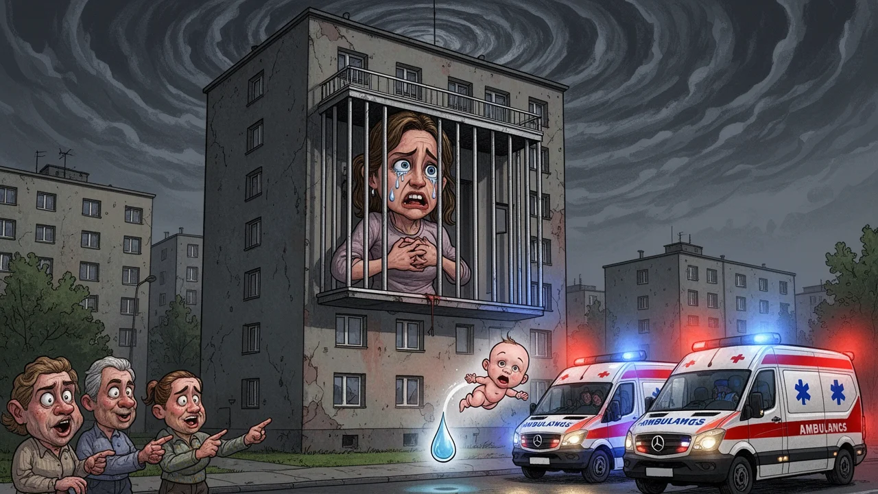 Cover art: Kovové mříže z desátého patra, které nechrání
