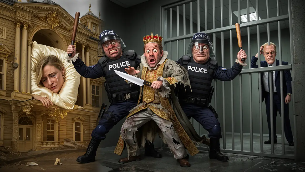 Cover art: Královská ostuda s nožem v ruce, co nemá konce