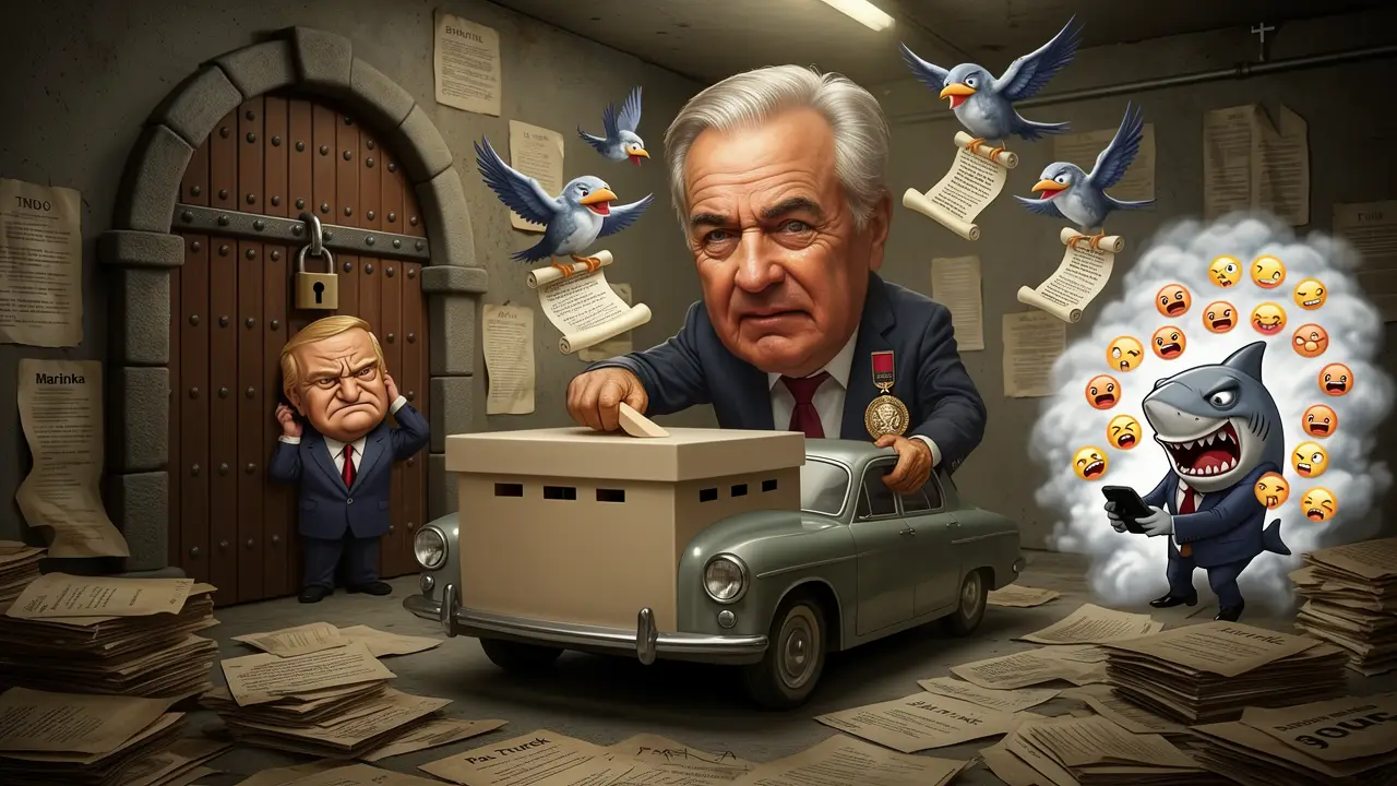 Cover art: Motorista bez křesla a složka na stole
