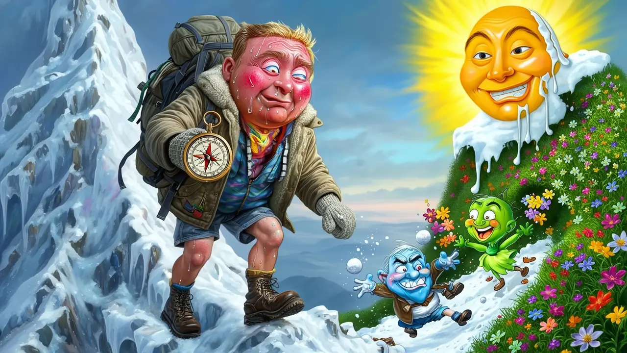 Cover art: Slunce trhá mlhu nad horskou cestou