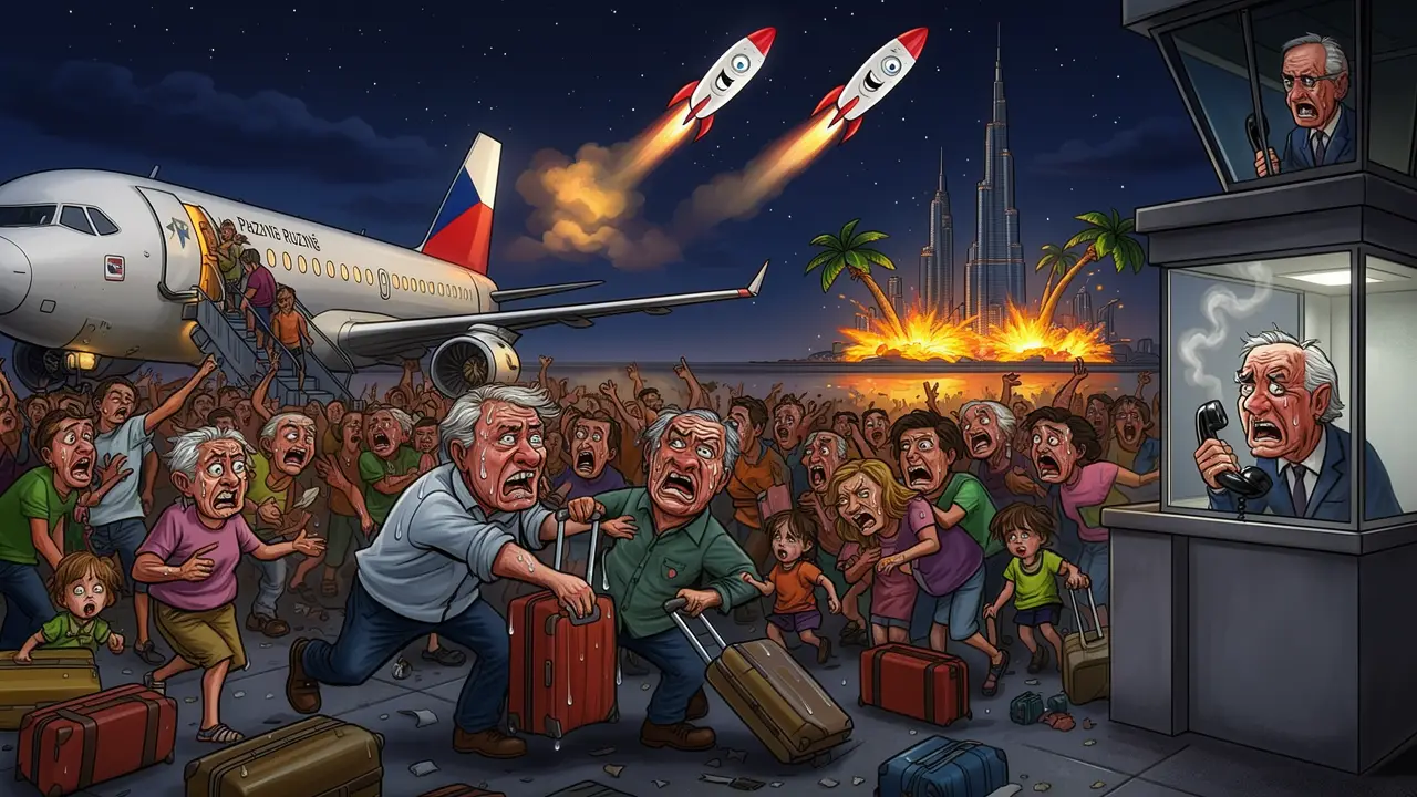 Cover art: Dovolená v Dubaji s příchutí raketového prachu