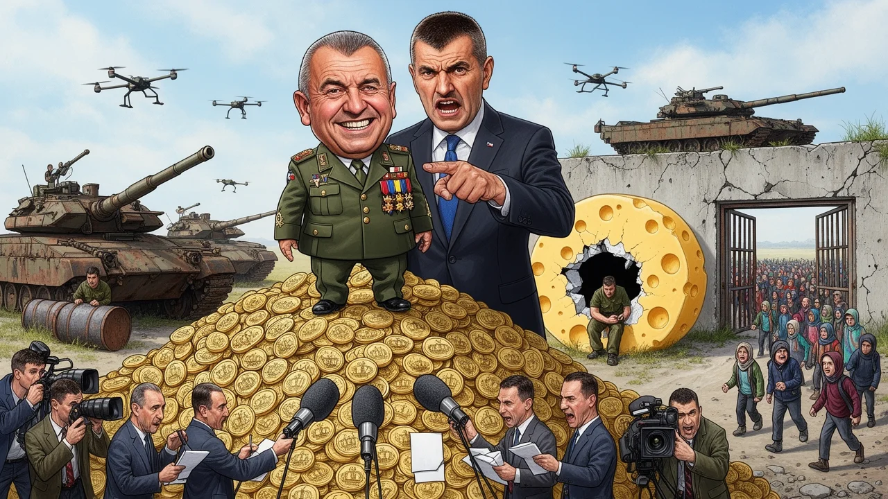 Cover art: Luxusní díry v armádním obřím ementálu