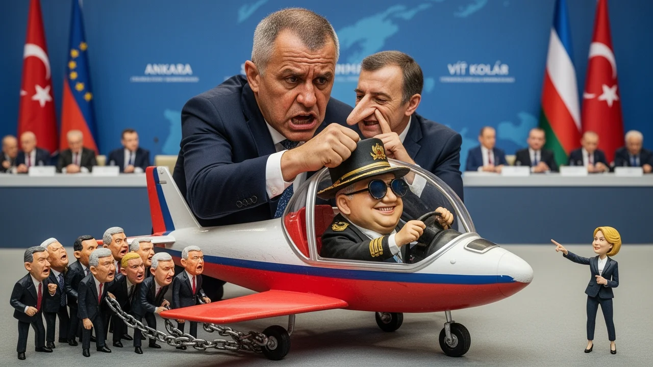 Cover art: Absurdní divadlo, ve kterém státník ztratil letadlo