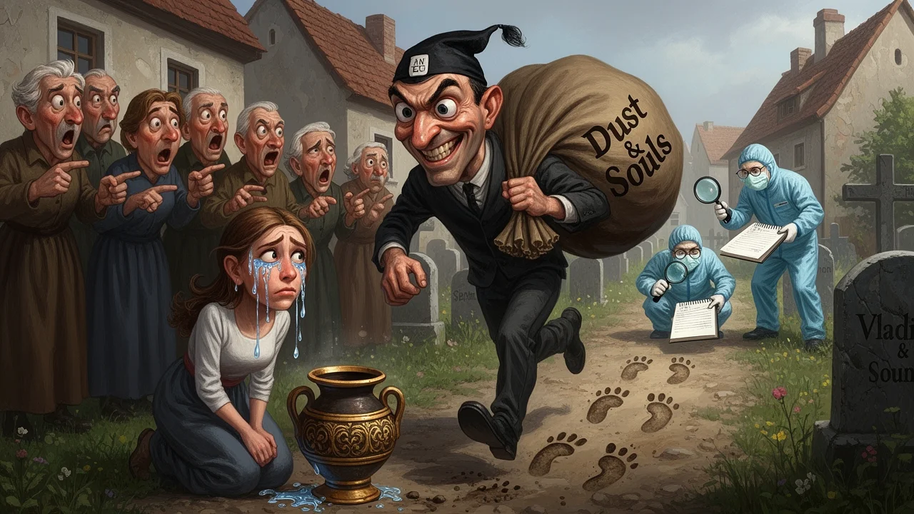 Cover art: Zloděj prachu z urny nezná žádné lidské meze