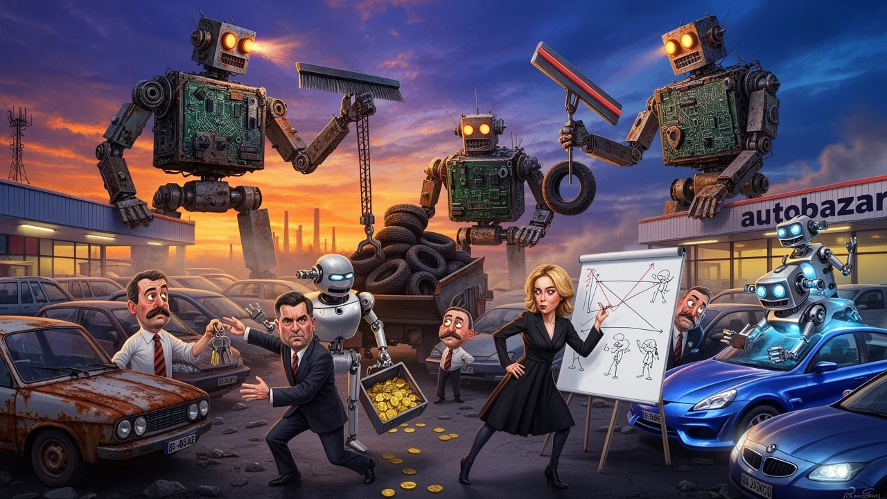 Cover art: Miliardář kupuje staré ojetiny a lidi mění za stroje