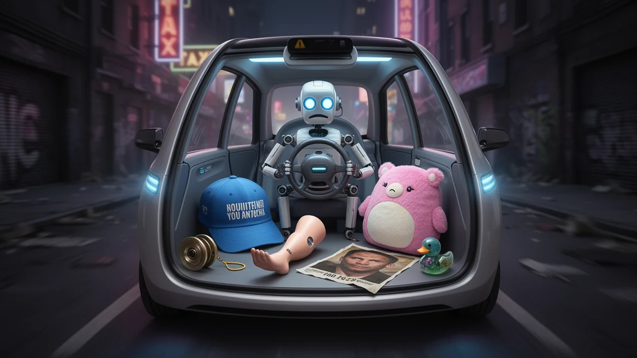 Cover art: Autonomní taxi vozí zubní protézy a plyšáky
