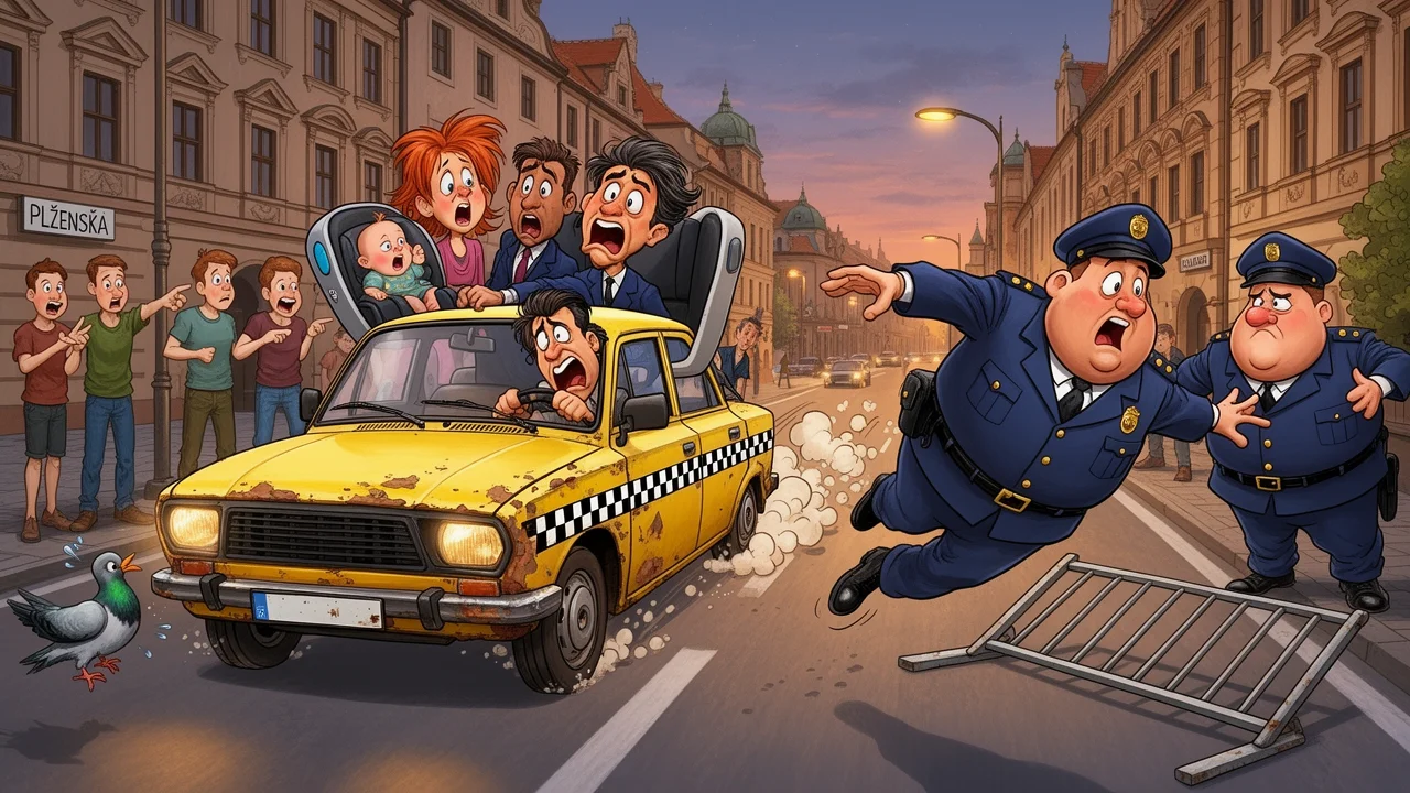 Cover art: Taxikář ujížděl strážníkům i s dítětem v sedačce