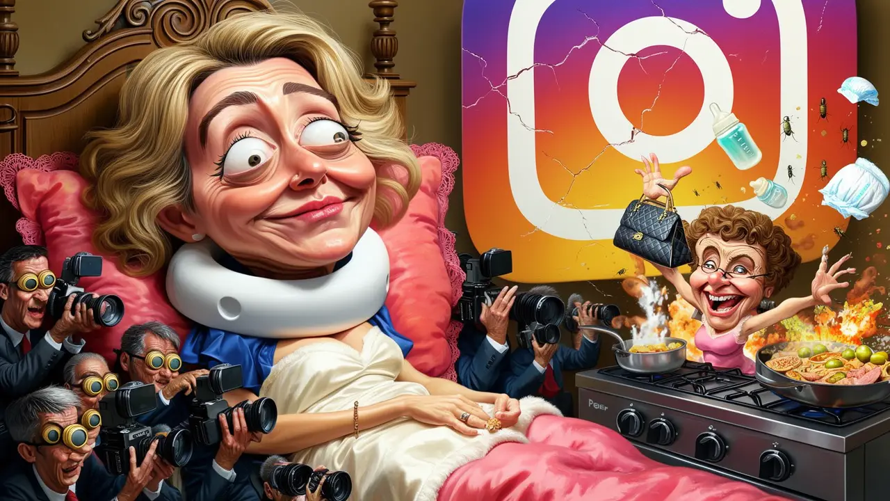 Cover art: Krční límec, mžitky a drama na sociálních sítích
