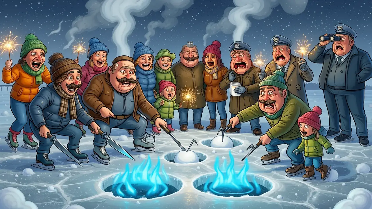 Cover art: Výbušná zábava na Orlíku, kde led hoří pod nohama