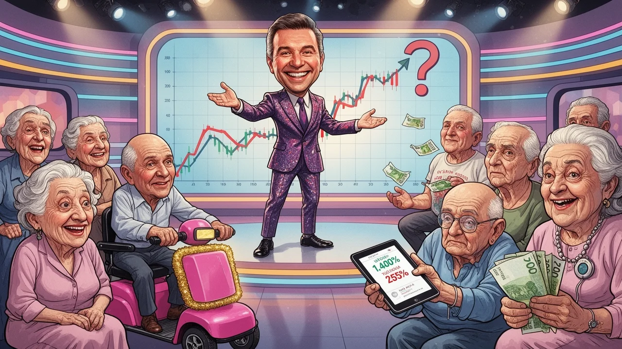 Cover art: Zpívající důchodci investují své úspory do plastové cévky