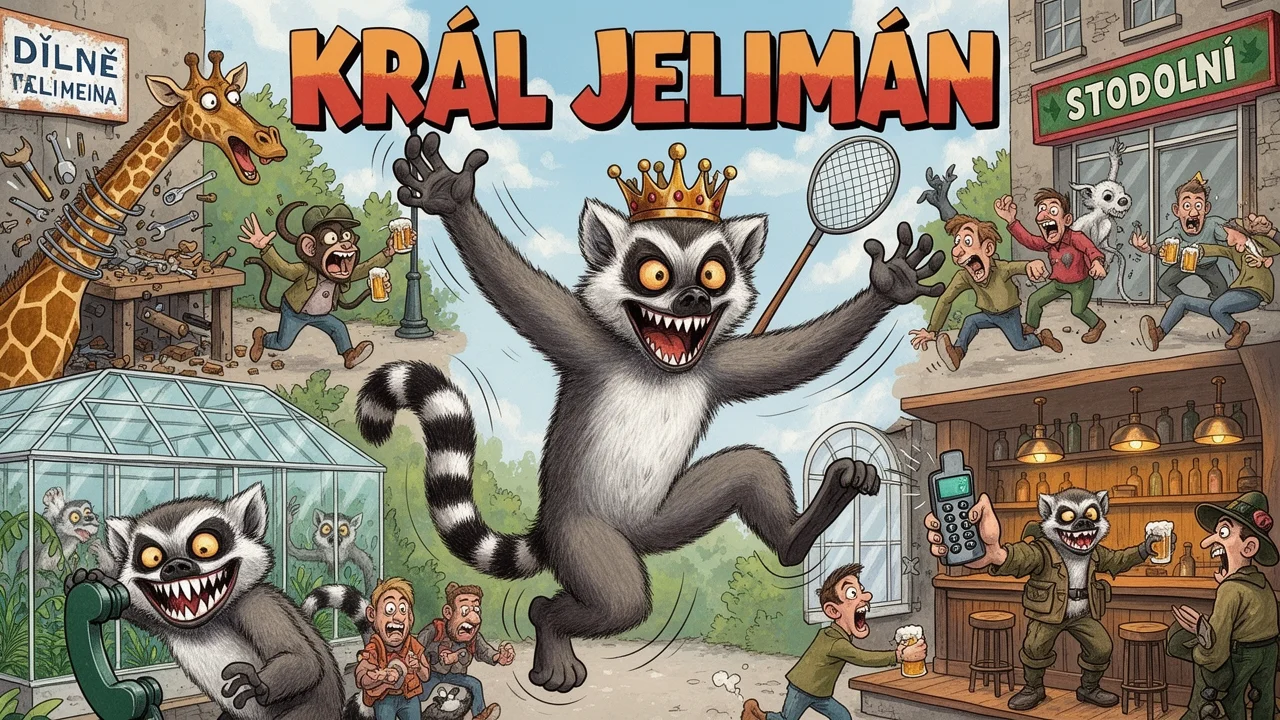 Cover art: Král Jelimán pláchl ze zoo trsat do Stodolní