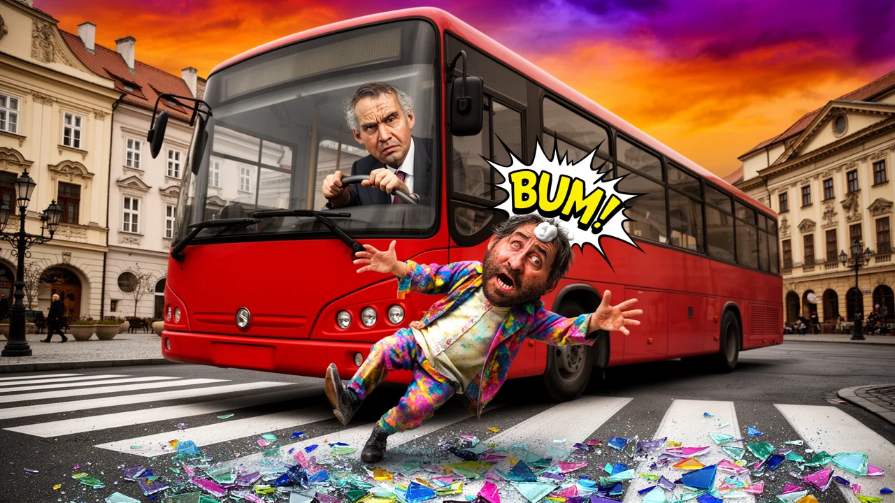 Cover art: Tvrdá hlava z Prostějova vyhrála boj s autobusem