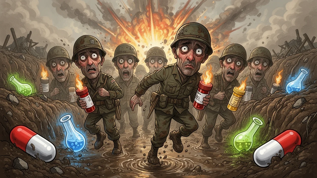 Cover art: Vyléčen z bolesti, uvězněn v závislosti na frontě