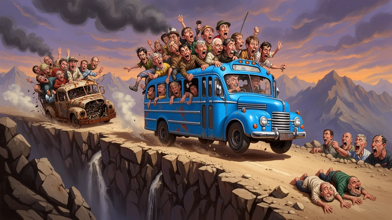 Cover art: Přeplněný expres do propasti za cenu jedné jízdenky
