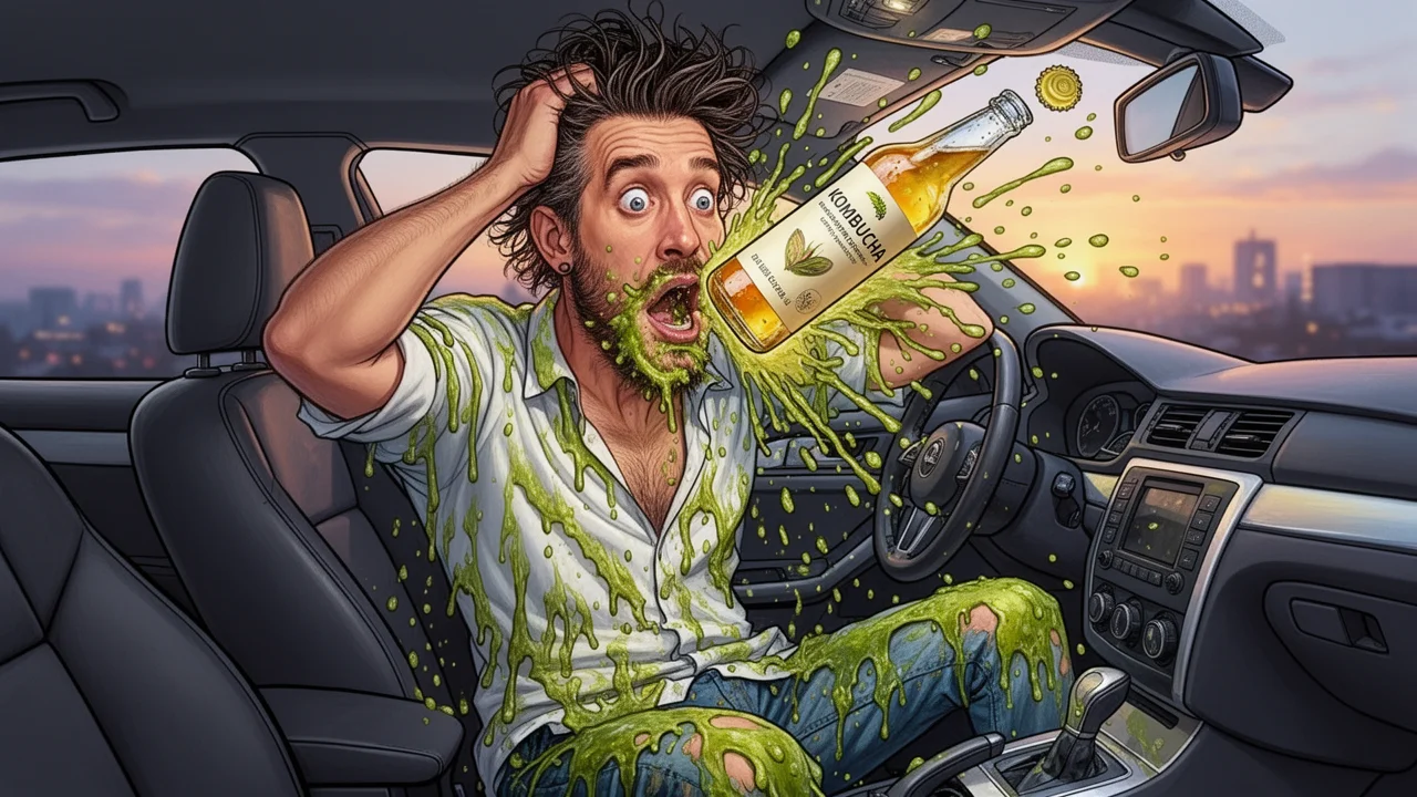 Cover art: Kombucha útočí v pět ráno na slavného herce