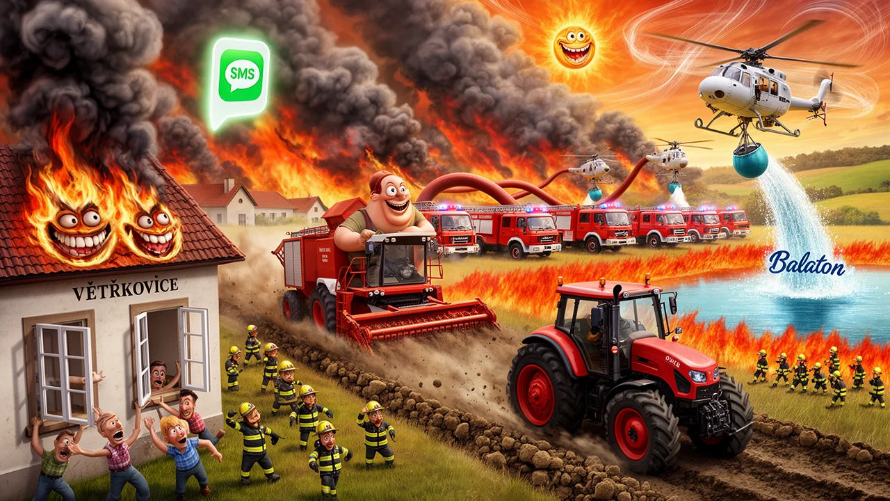 Cover art: Plamenné peklo na Opavsku a traktor v akci