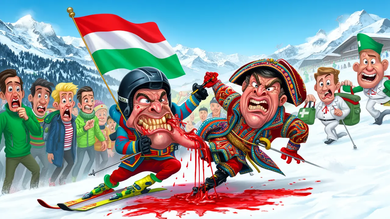 Cover art: Krvavá sjezdovka a nos, co míří šejdrem