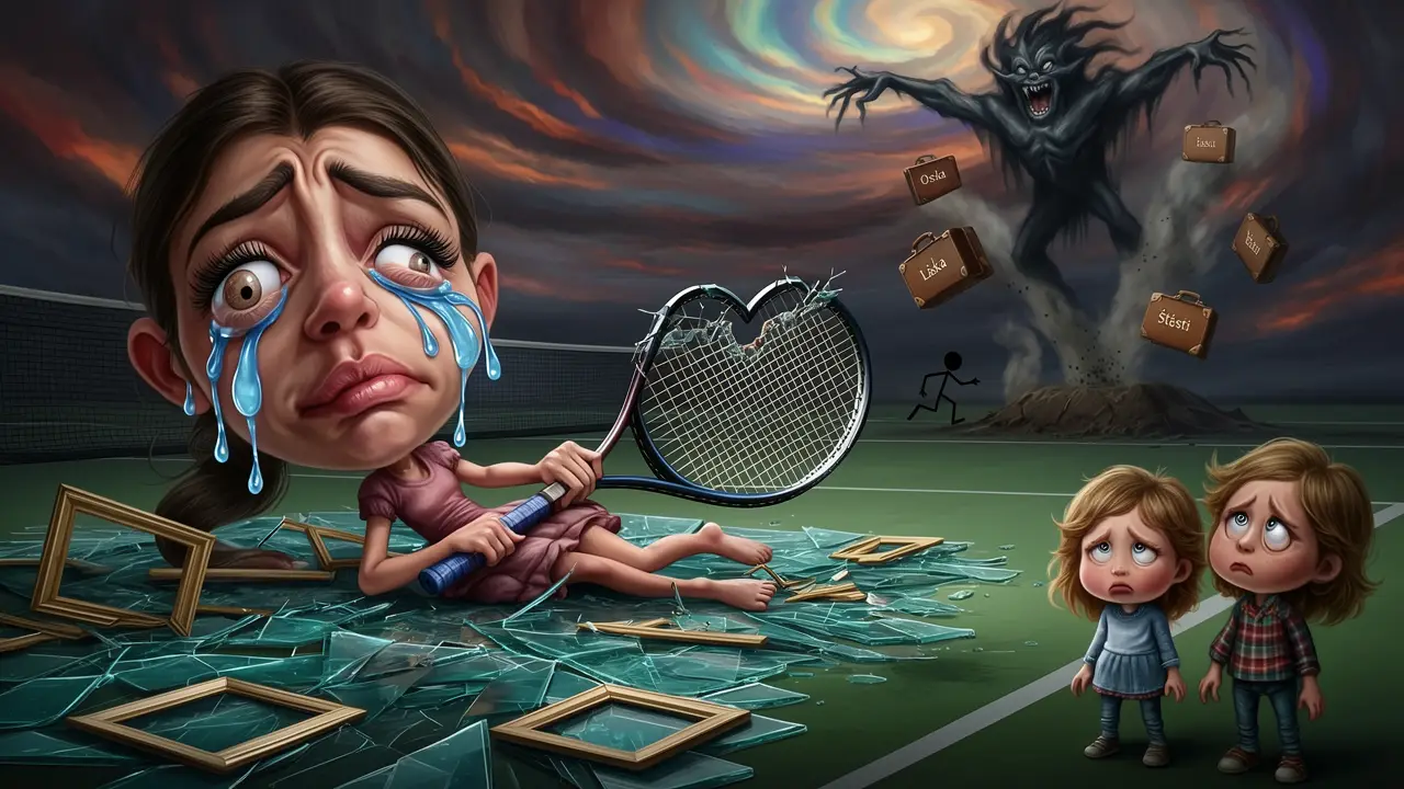 Cover art: Tenisová královna v slzách, když láska končí