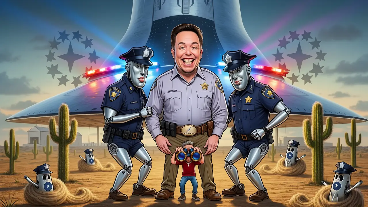 Cover art: Šerif s raketou na prsou v texaském prachu