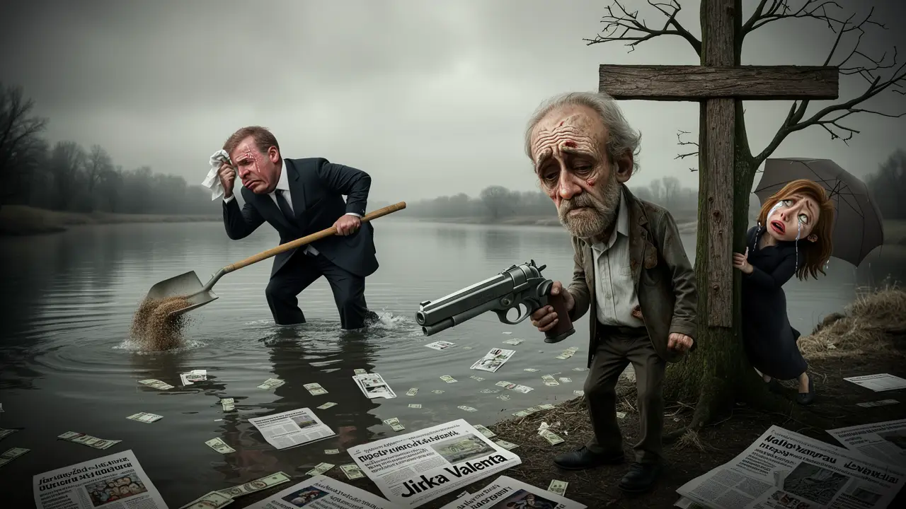 Cover art: Tichý pád do řeky u posledních kláves