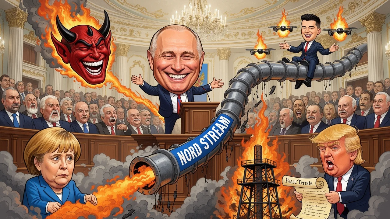 Cover art: Mírový plyn z Petrohradu s příchutí kouřících dronů