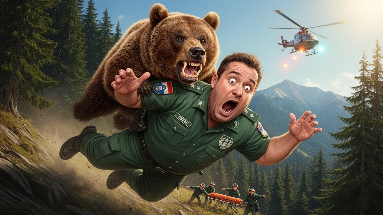 Cover art: Jak potkat medvěda podruhé a přežít to na nosítkách