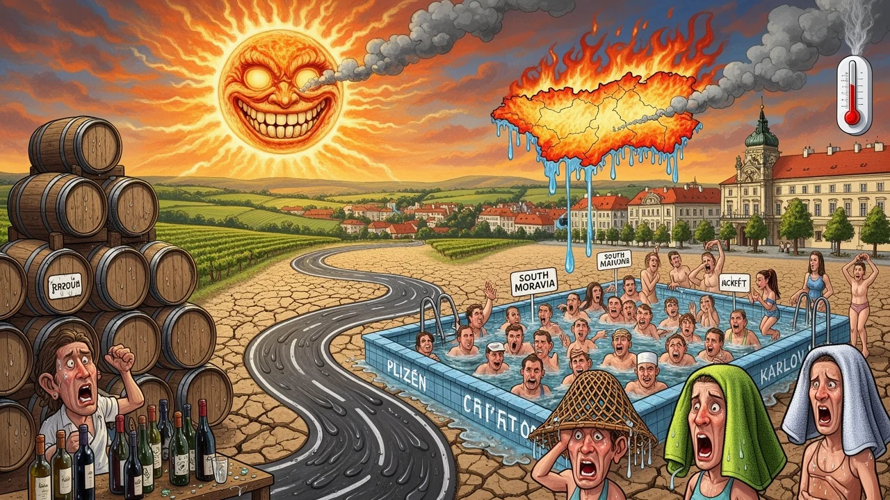 Cover art: Česko taje na asfaltu a teploměry páchají sebevraždu
