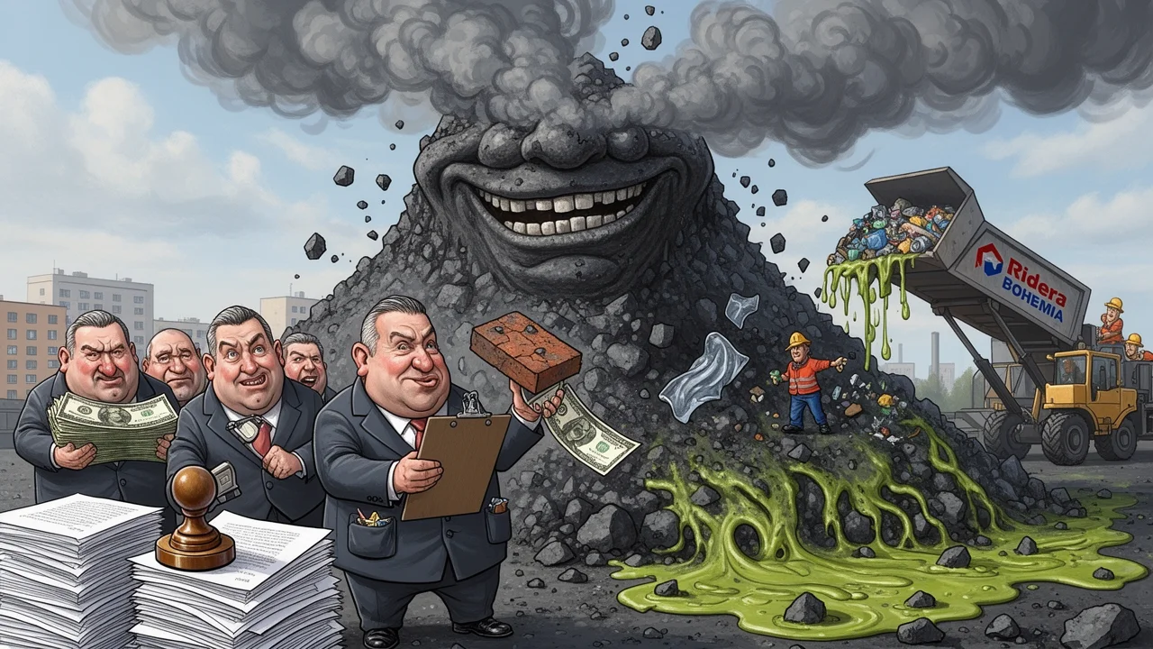 Cover art: Hořící halda v Ostravě a státní zázrak bez viníka