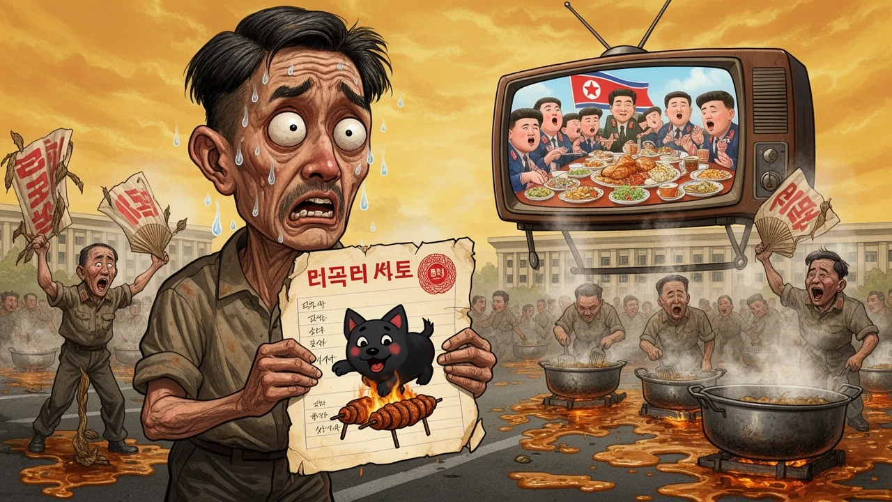 Cover art: Tropická vedra v Severní Koreji zahání psí polévka