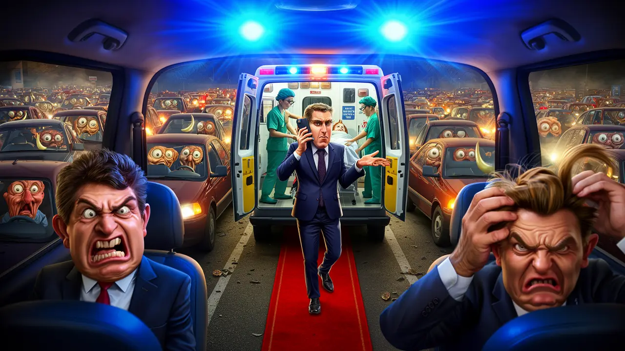Cover art: Král levého pruhu s mobilem u ucha