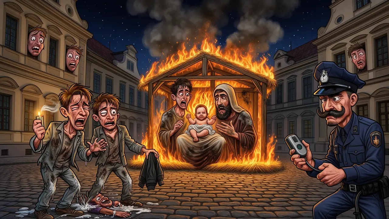 Cover art: Tři králové s plamenometem aneb Jak v Kroměříži ohořel Ježíšek