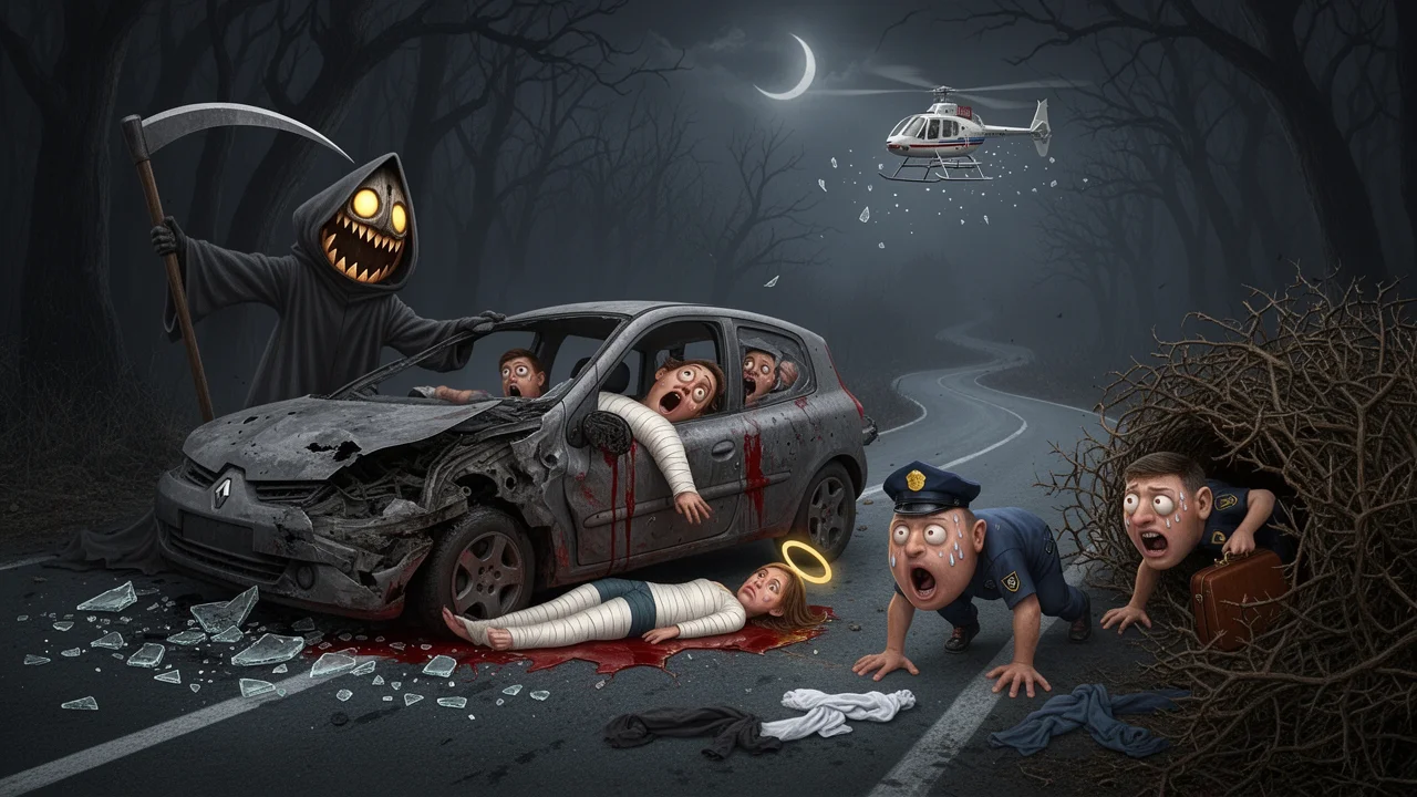 Cover art: Zbabělost za volantem a noční útěk do tmy