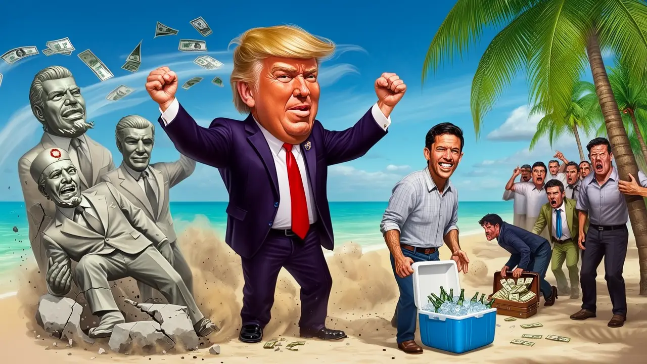 Cover art: Trumpova karibská čistka: Kdo si balí kufry?