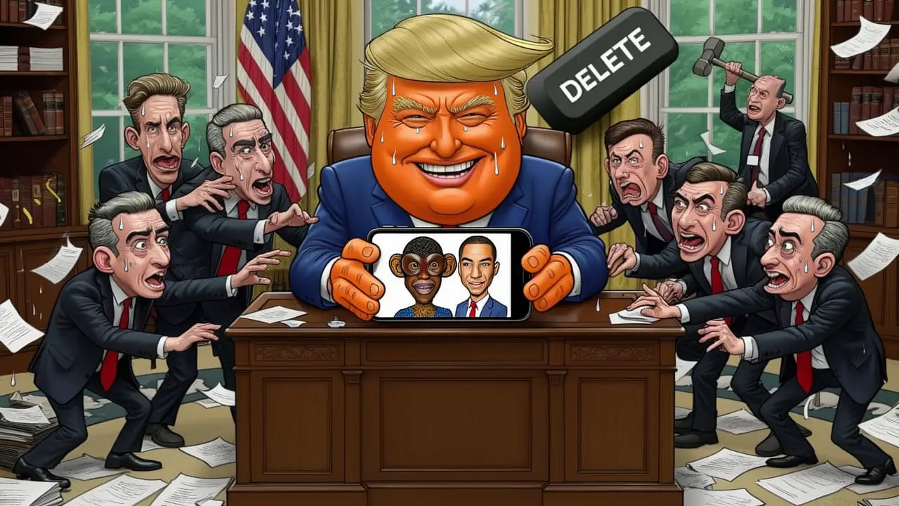 Cover art: Video s opicemi, které Bílý dům raději smazal