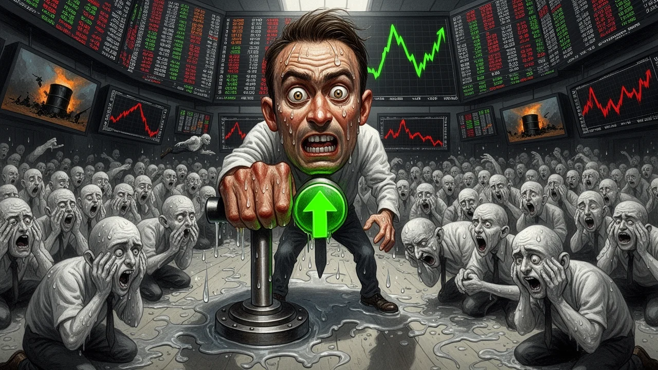 Cover art: Dolar krvácí, ropa padá, my letíme na Měsíc