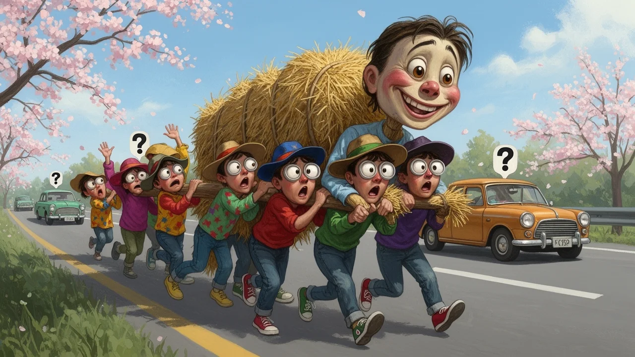 Cover art: Absurdní cirkus se slámou, který otřásl Prahou