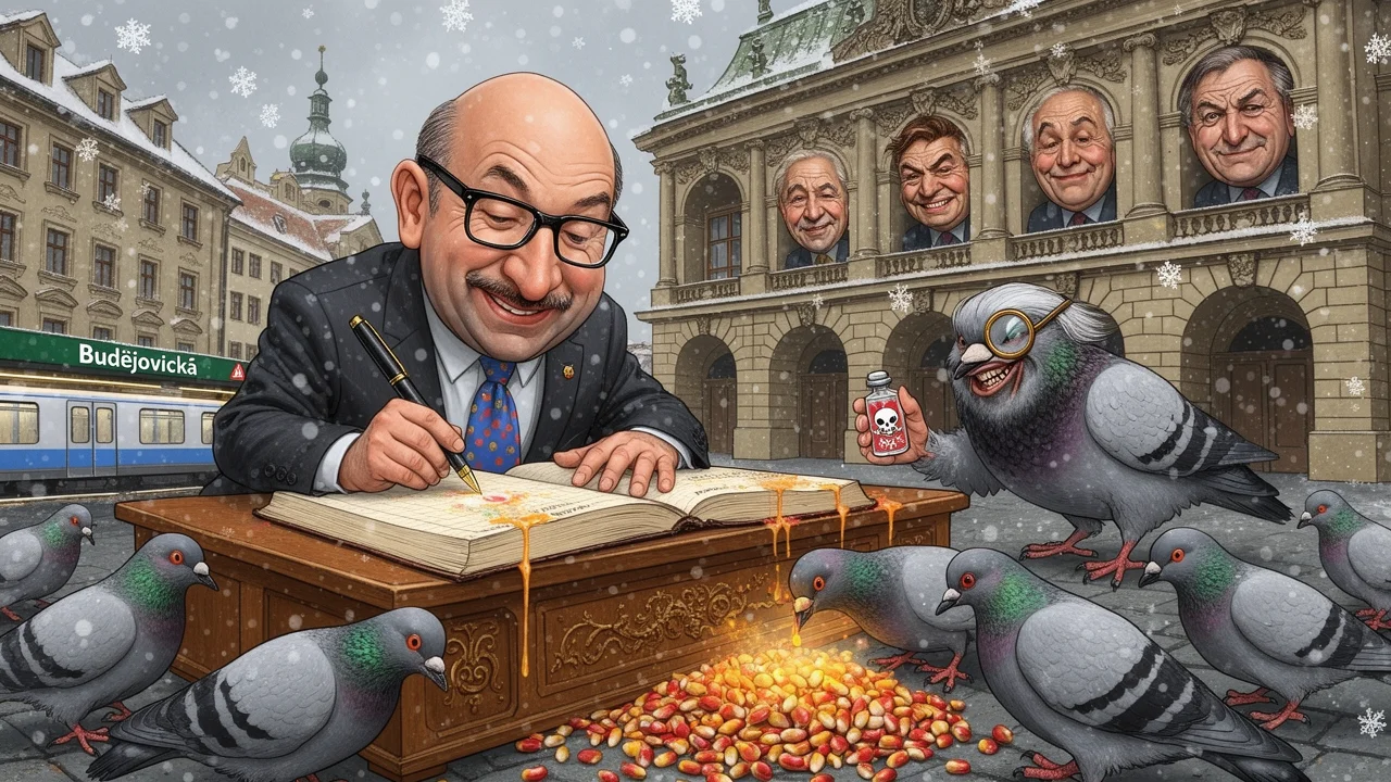 Cover art: Hormonální zrní pro nechtěné opeřence z Budějovické