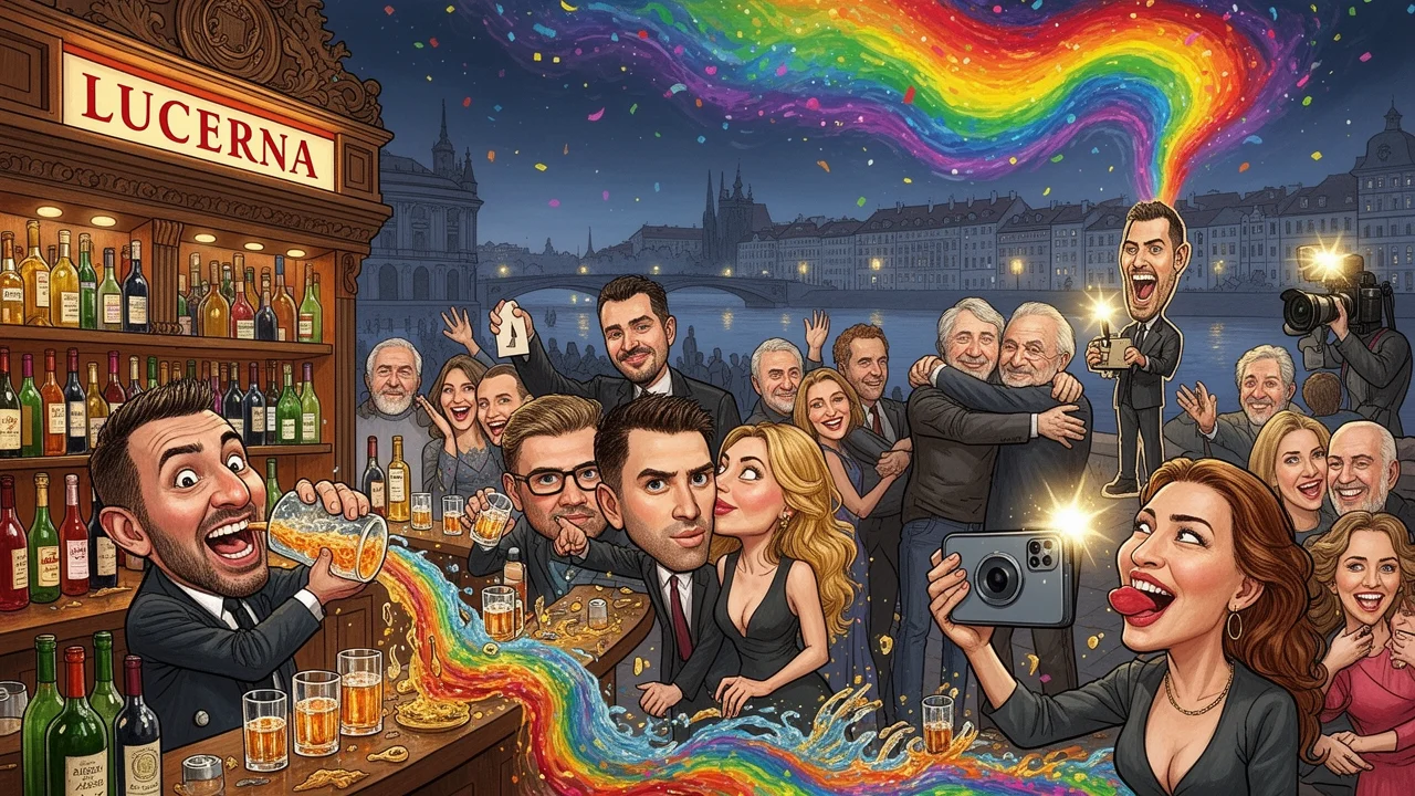 Cover art: Bujará noc v Lucerně plná šesti gramů panáků