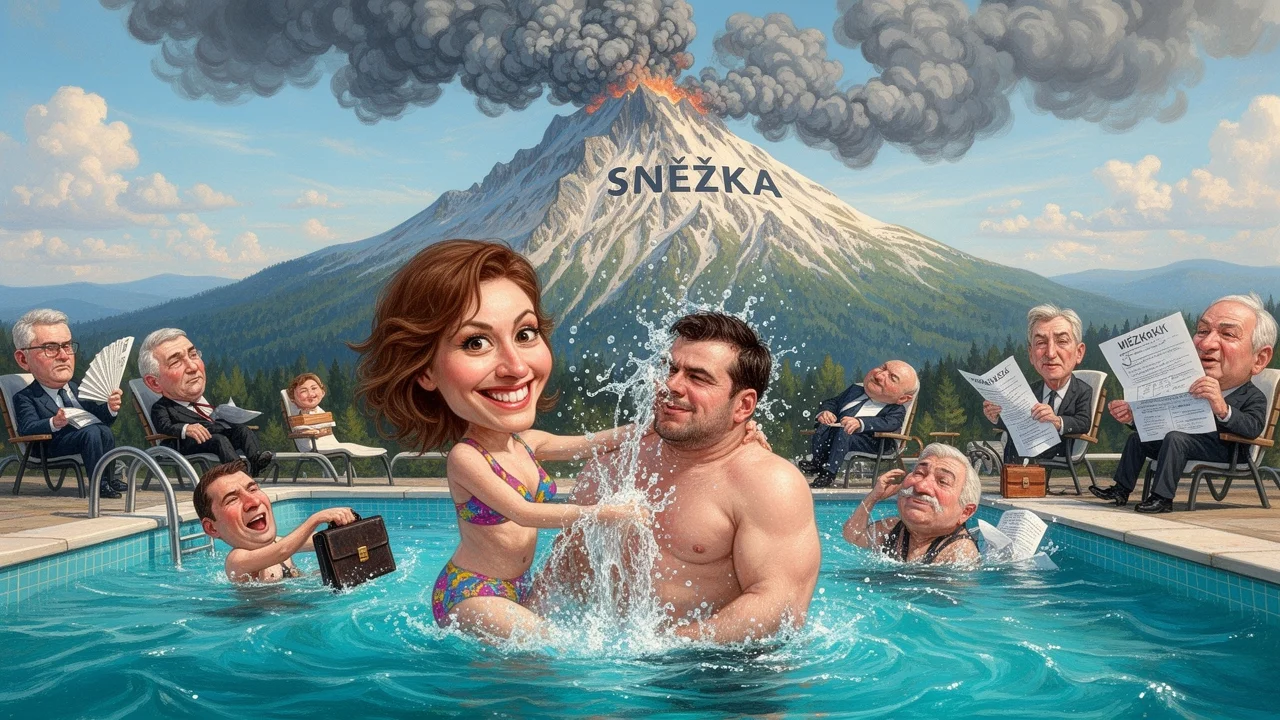 Cover art: Horké chvíle v bazénu pod Sněžkou
