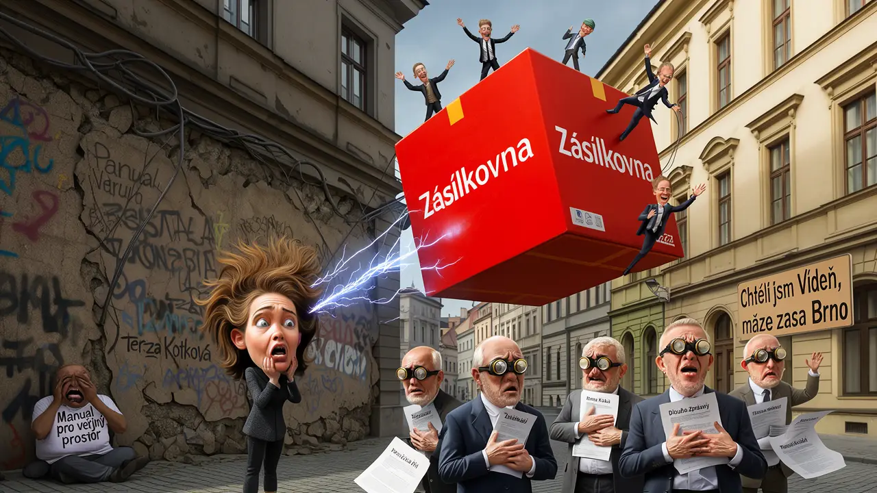 Cover art: Skandál v Brně: Bedna zmizela, hnus zůstal!