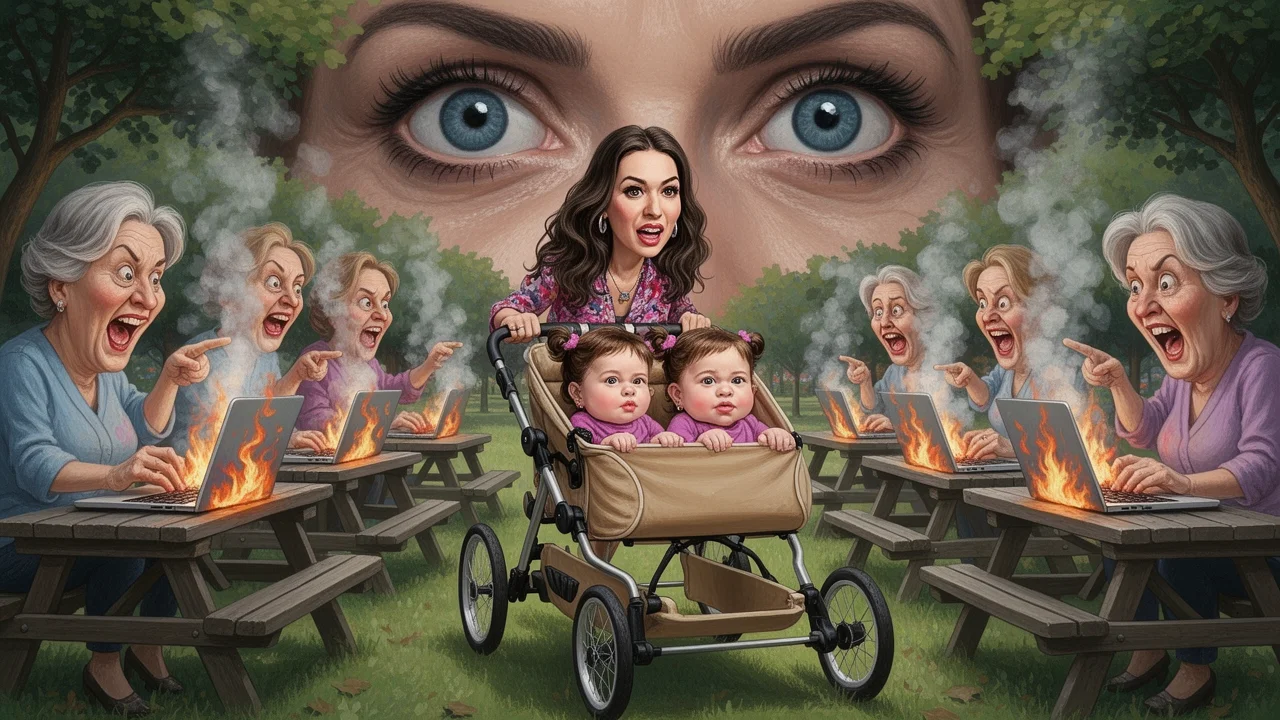 Cover art: Absurdní bitva o ten správný kočárek v parku