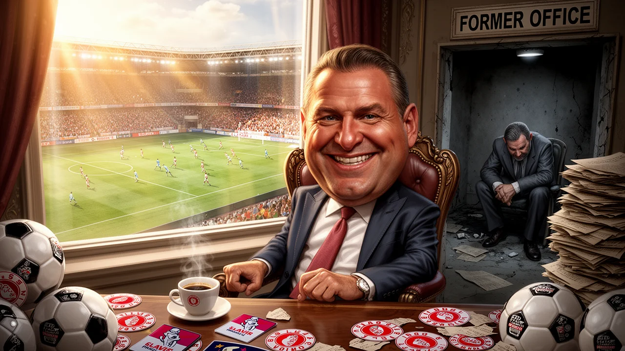 Cover art: Ministr s čistou hlavou, co kouká na náš fotbal