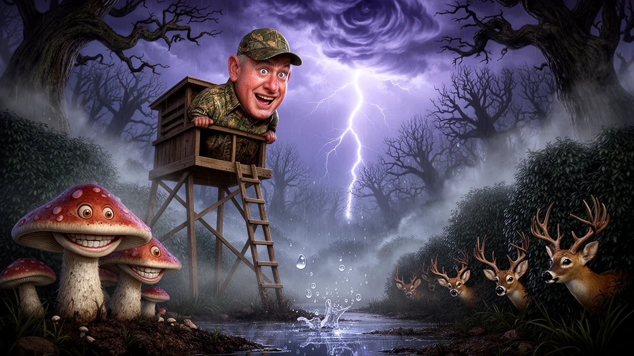 Cover art: Zelený les čeká a nedělní nebe hrozí bouří