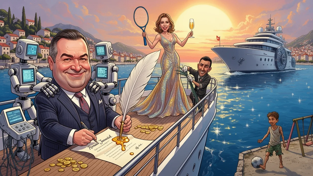 Cover art: Bohatí chudáci na jachtě, kterým doplácíme na věčné mládí